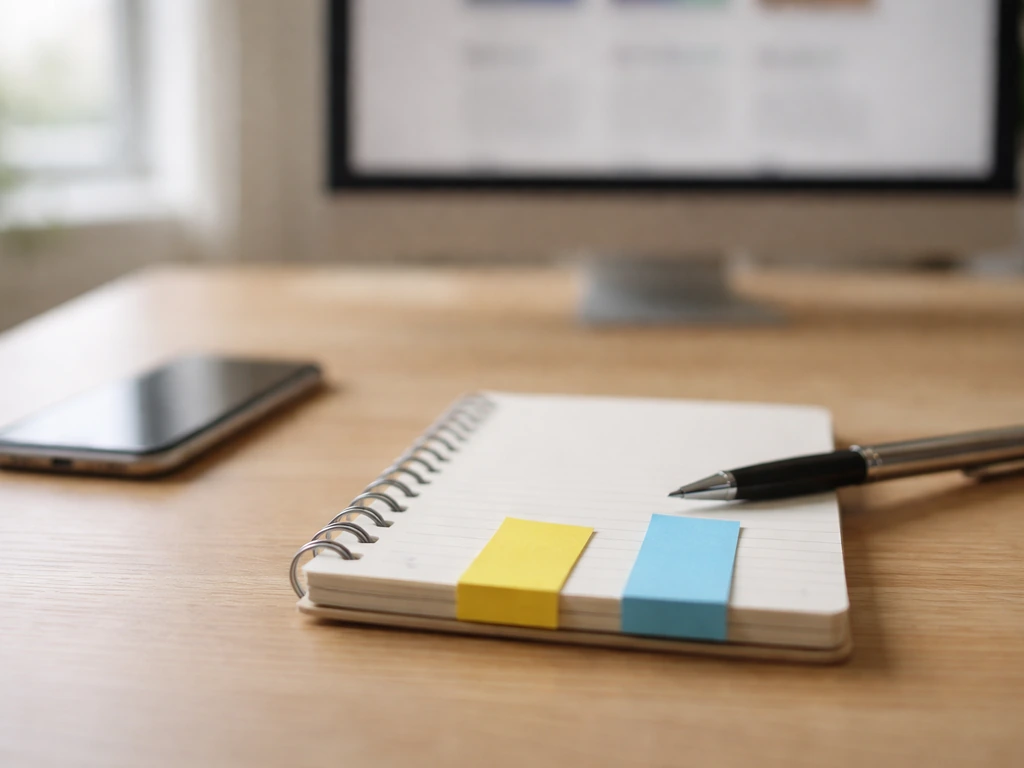 Desk scene with phone, notebook, and pen, suggesting comparing online sources and net-worth claims.